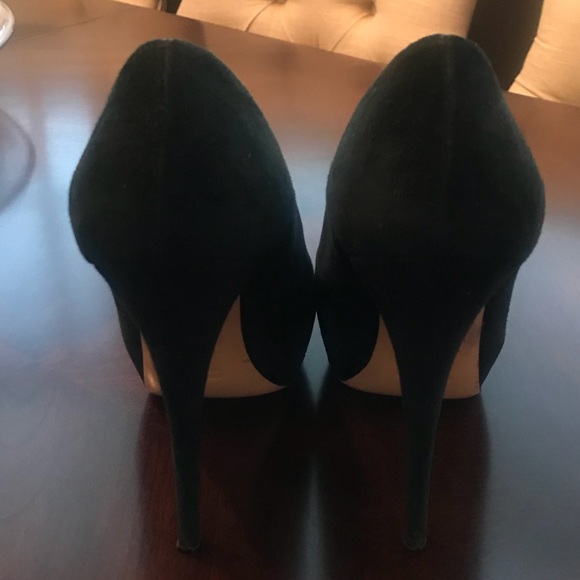 Mini Miu Platform Suede High Heels Forest Green - Picture 5 of 7